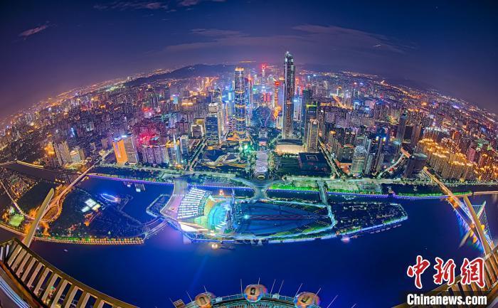 廣州海心沙夜景(資料圖)?！V州市文化廣電旅游局 供圖
